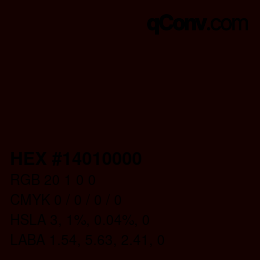 Farbcode: HEX #14010000 | qconv.com