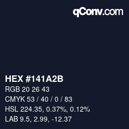 カラーコード: HEX #141A2B | qconv.com