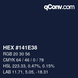 カラーコード: HEX #141E38 | qconv.com