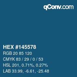 Color code: HEX #145578 | qconv.com