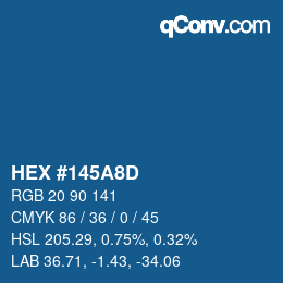 Color code: HEX #145A8D | qconv.com