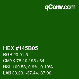 Color code: HEX #145B05 | qconv.com