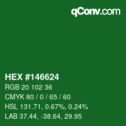 Color code: HEX #146624 | qconv.com