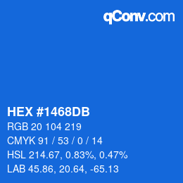 Color code: HEX #1468DB | qconv.com