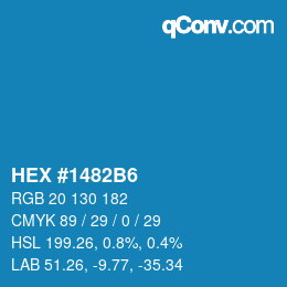 Color code: HEX #1482B6 | qconv.com