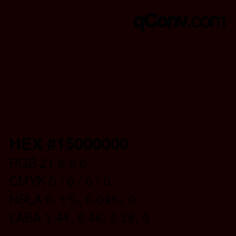 Farbcode: HEX #15000000 | qconv.com
