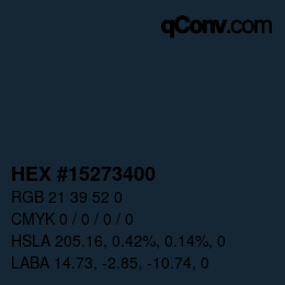 Color code: HEX #15273400 | qconv.com