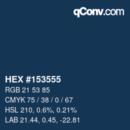 Color code: HEX #153555 | qconv.com