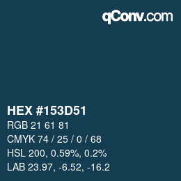 Código de color: HEX #153D51 | qconv.com
