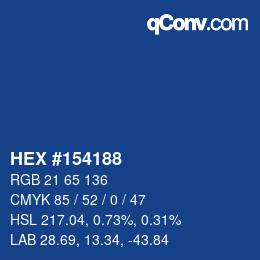 Color code: HEX #154188 | qconv.com