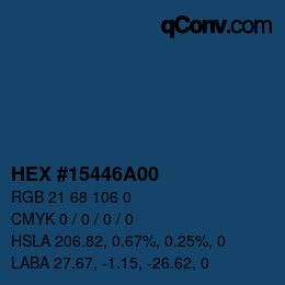 Color code: HEX #15446A00 | qconv.com