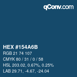 Color code: HEX #154A6B | qconv.com