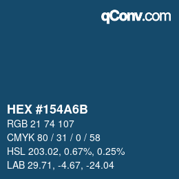 Color code: HEX #154A6B | qconv.com