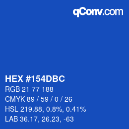 Color code: HEX #154DBC | qconv.com