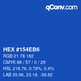 Color code: HEX #154EB6 | qconv.com