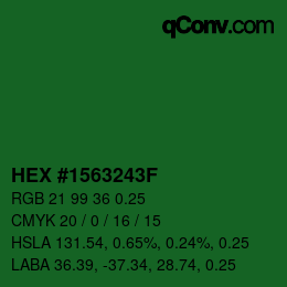 Código de color: HEX #1563243F | qconv.com