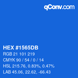 Color code: HEX #1565DB | qconv.com