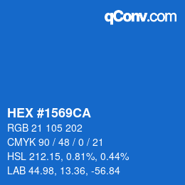 Color code: HEX #1569CA | qconv.com