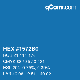 Color code: HEX #1572B0 | qconv.com