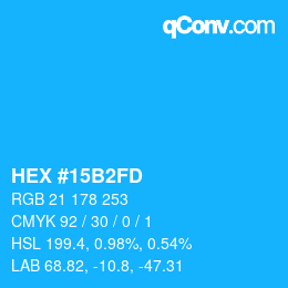 Color code: HEX #15B2FD | qconv.com