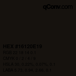 カラーコード: HEX #16120E19 | qconv.com