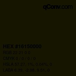 Color code: HEX #16150000 | qconv.com