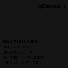 Color code: HEX #16151600 | qconv.com