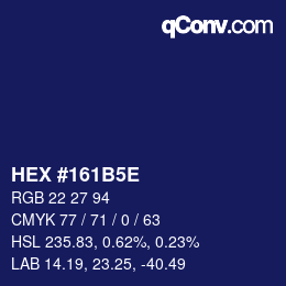 Código de color: HEX #161B5E | qconv.com
