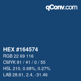 Color code: HEX #164574 | qconv.com