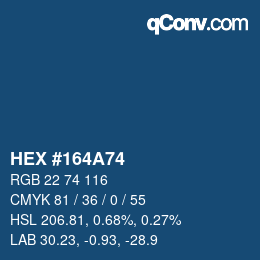 Color code: HEX #164A74 | qconv.com