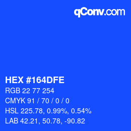 Color code: HEX #164DFE | qconv.com