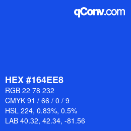 Color code: HEX #164EE8 | qconv.com