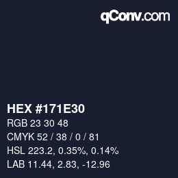 Color code: HEX #171E30 | qconv.com