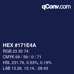 Color code: HEX #171E4A | qconv.com