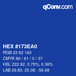Color code: HEX #173EA0 | qconv.com