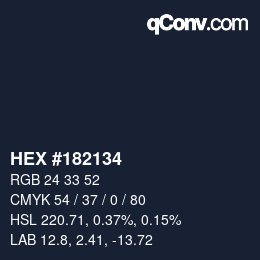 Color code: HEX #182134 | qconv.com