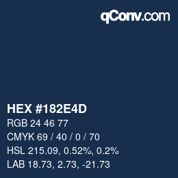 Color code: HEX #182E4D | qconv.com