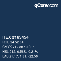 Color code: HEX #183454 | qconv.com