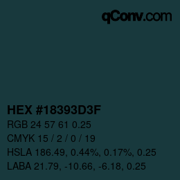 カラーコード: HEX #18393D3F | qconv.com