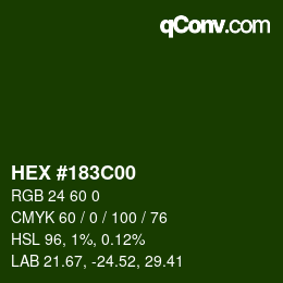Código de color: HEX #183C00 | qconv.com