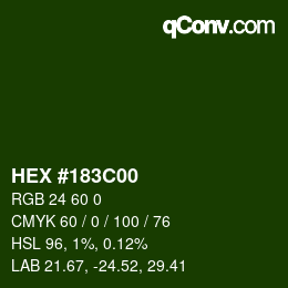 Código de color: HEX #183C00 | qconv.com