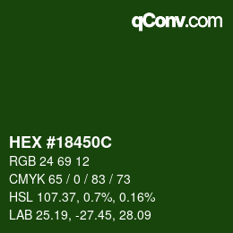 Color code: HEX #18450C | qconv.com