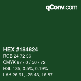 Color code: HEX #184824 | qconv.com