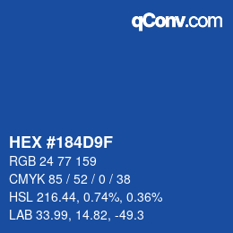 Color code: HEX #184D9F | qconv.com
