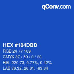 カラーコード: HEX #184DBD | qconv.com