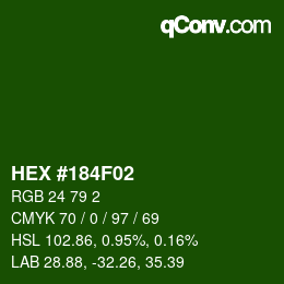 カラーコード: HEX #184F02 | qconv.com