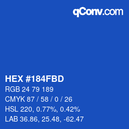 Color code: HEX #184FBD | qconv.com