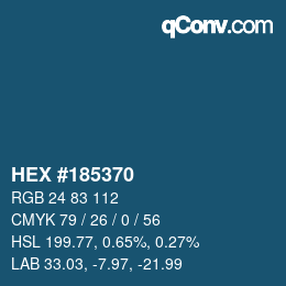 カラーコード: HEX #185370 | qconv.com