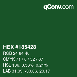 Color code: HEX #185428 | qconv.com