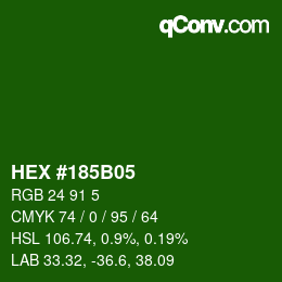 Color code: HEX #185B05 | qconv.com